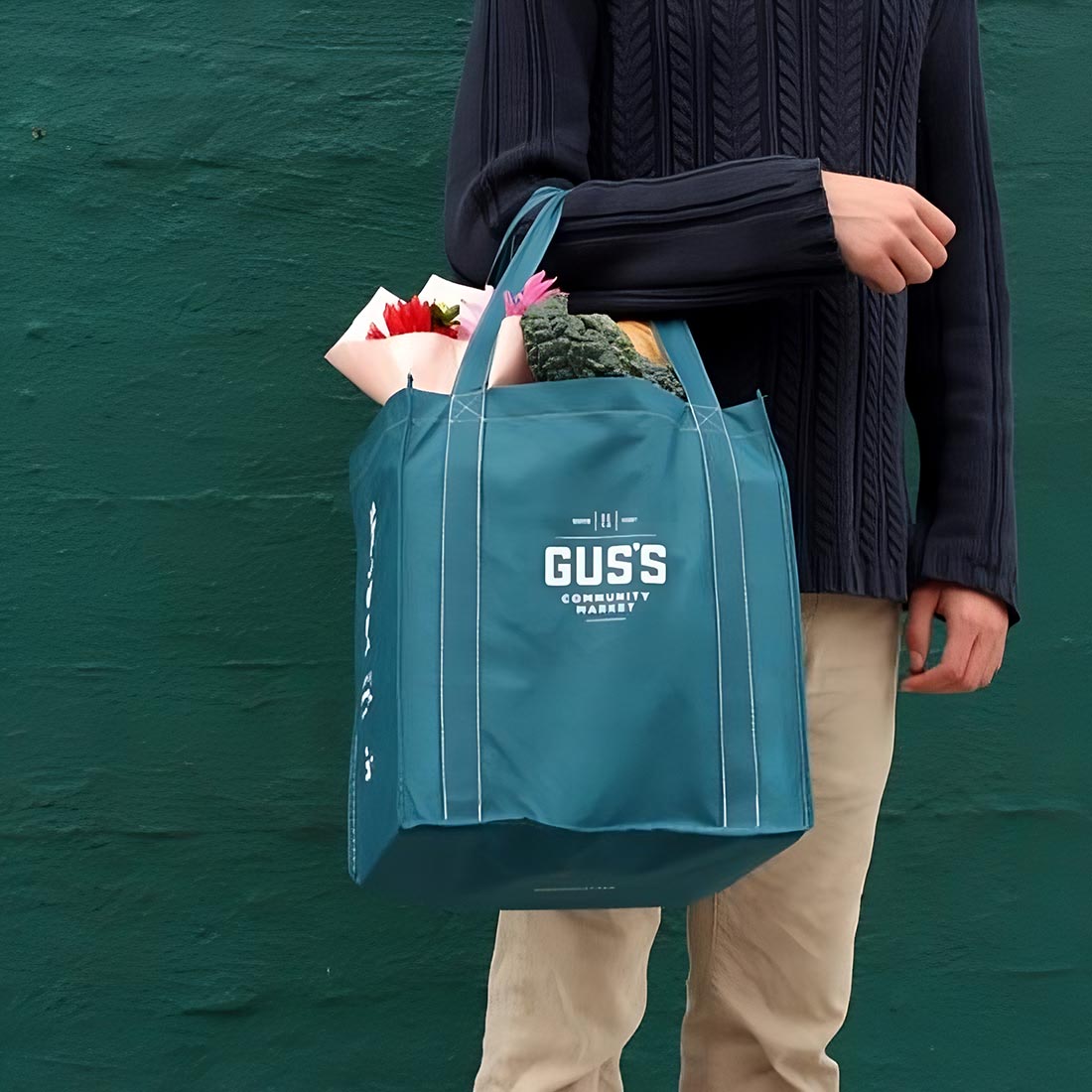 Gus’s Market Green Tote Bag